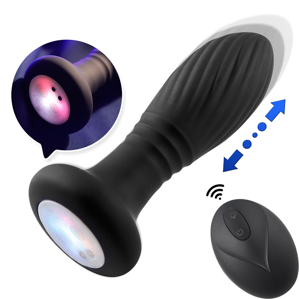 Elite Illuminating Vibrating Thrusting Anal Plug - Romantic Depot