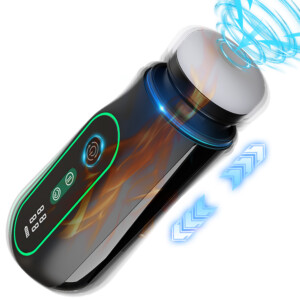 Heated handheld electric massager with digital controls