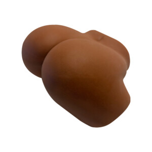 Smooth brown molded object on white background