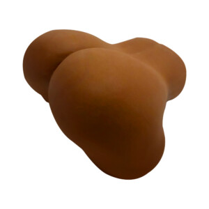Abstract smooth brown organic 3D shape on white