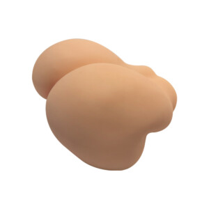 Two flesh-toned silicone pads on a white background