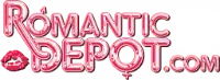 Romantic Depot.com logo on a red background