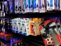 Romantic Depot Manhattan store section showcasing dildos, anal toys, and vibrating cock rings for sexual wellness and pleasure.