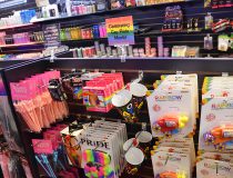 Romantic Depot Manhattan display featuring dildos, vibrators, and adult toys for pleasure and intimacy