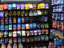 Adult toy store interior at Romantic Depot Manhattan showcasing dildos, vibrators, and sexual wellness products