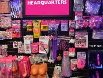 Romantic Depot Manhattan shelves filled with dildos, vibrators, and adult toys for enhanced intimacy