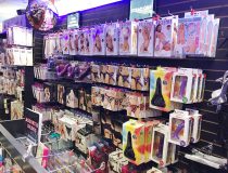 Romantic Depot Manhattan showcasing a variety of adult toys including dildos, vibrators, and bondage gear