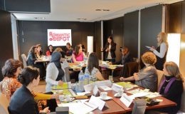 Romantic Depot educational workshop with diverse group participating in sexual wellness seminar