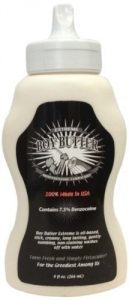 Boy Butter Extreme lubricant with 7.5% benzocaine, 9 oz squeeze bottle, long-lasting desensitizing cream lube for anal play, sold at Romantic Depot NYC