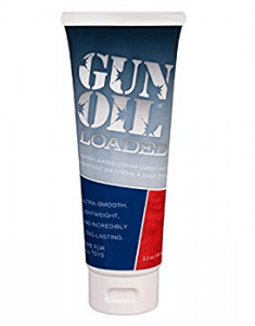 Gun Oil Loaded water-based cream lubricant, 3.3 oz tube, ultra-smooth and long-lasting lube for anal play, sold at Romantic Depot NYC