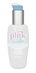 Pink Water personal lubricant for women, 100 ml bottle with water-based gentle formula, glycerin-free and pH balanced, available at Romantic Depot NYC