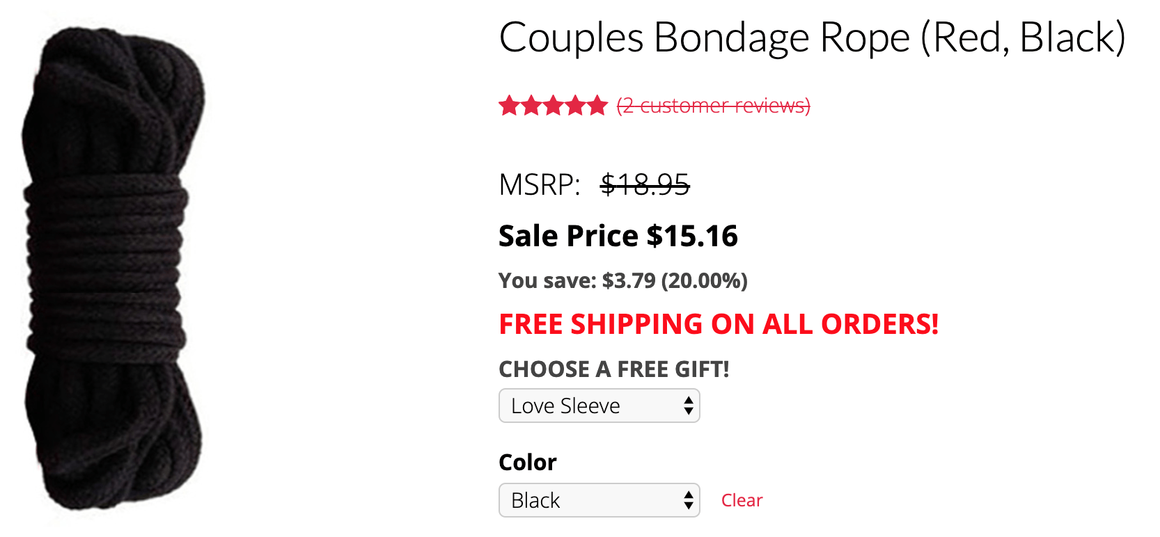 Couples Bondage Rope