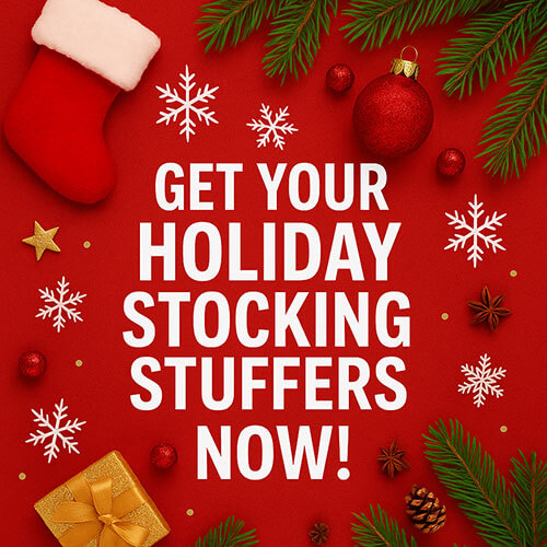 Romantic Depot holiday promotion graphic encouraging customers to shop stocking stuffers and intimate gifts for the season.